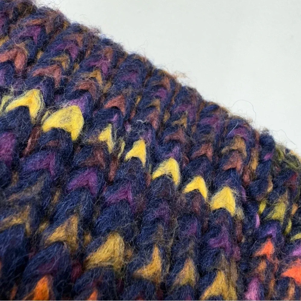 Beth Bowley Anthropologie Womens Knitted Coat Sz 10 Wool Purple Hippie Casual - Picture 14 of 14